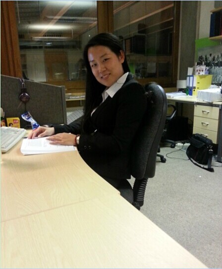 Liu Dan in the Doctoral Studio